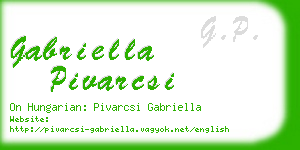 gabriella pivarcsi business card